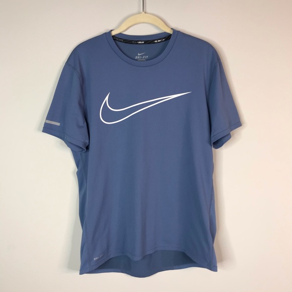 Nike Other - Nike Running DriFit short sleeve mesh swoosh Med